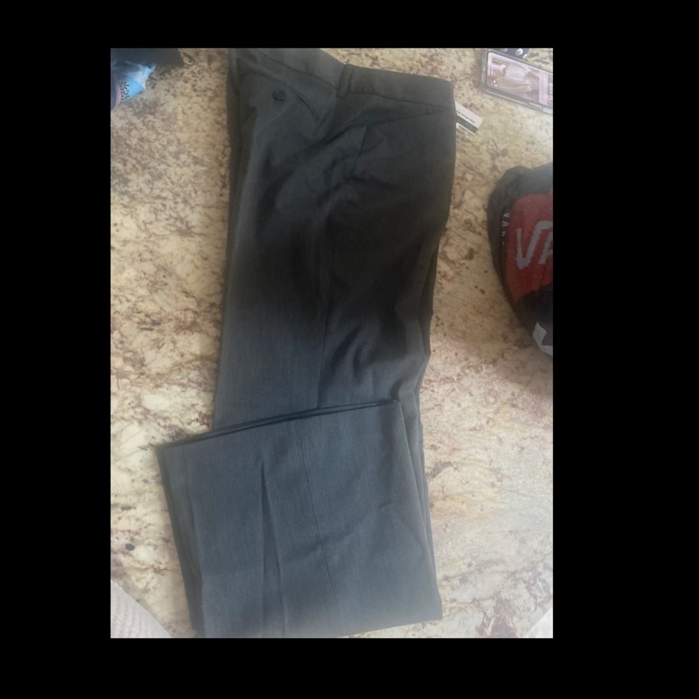 Gray dressy & work pants.